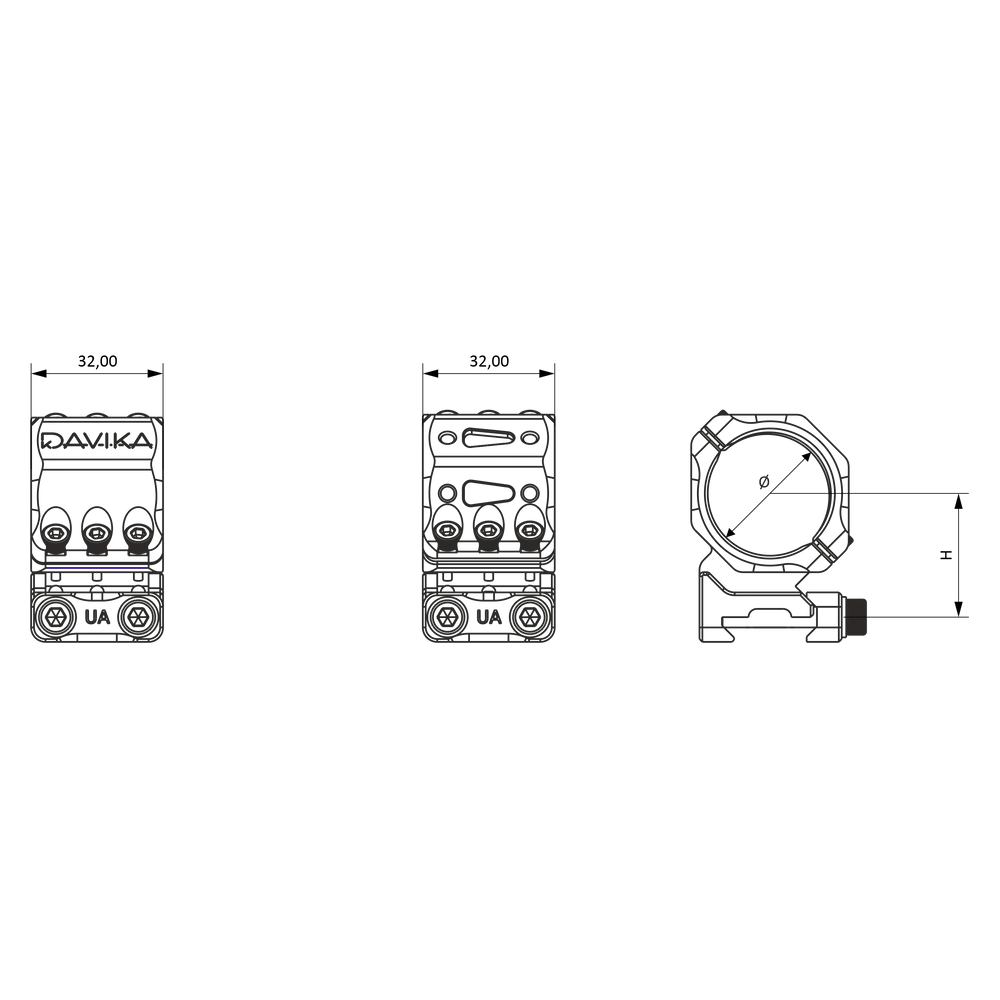 Anneaux de lunette 30mm | base rail Picatinny