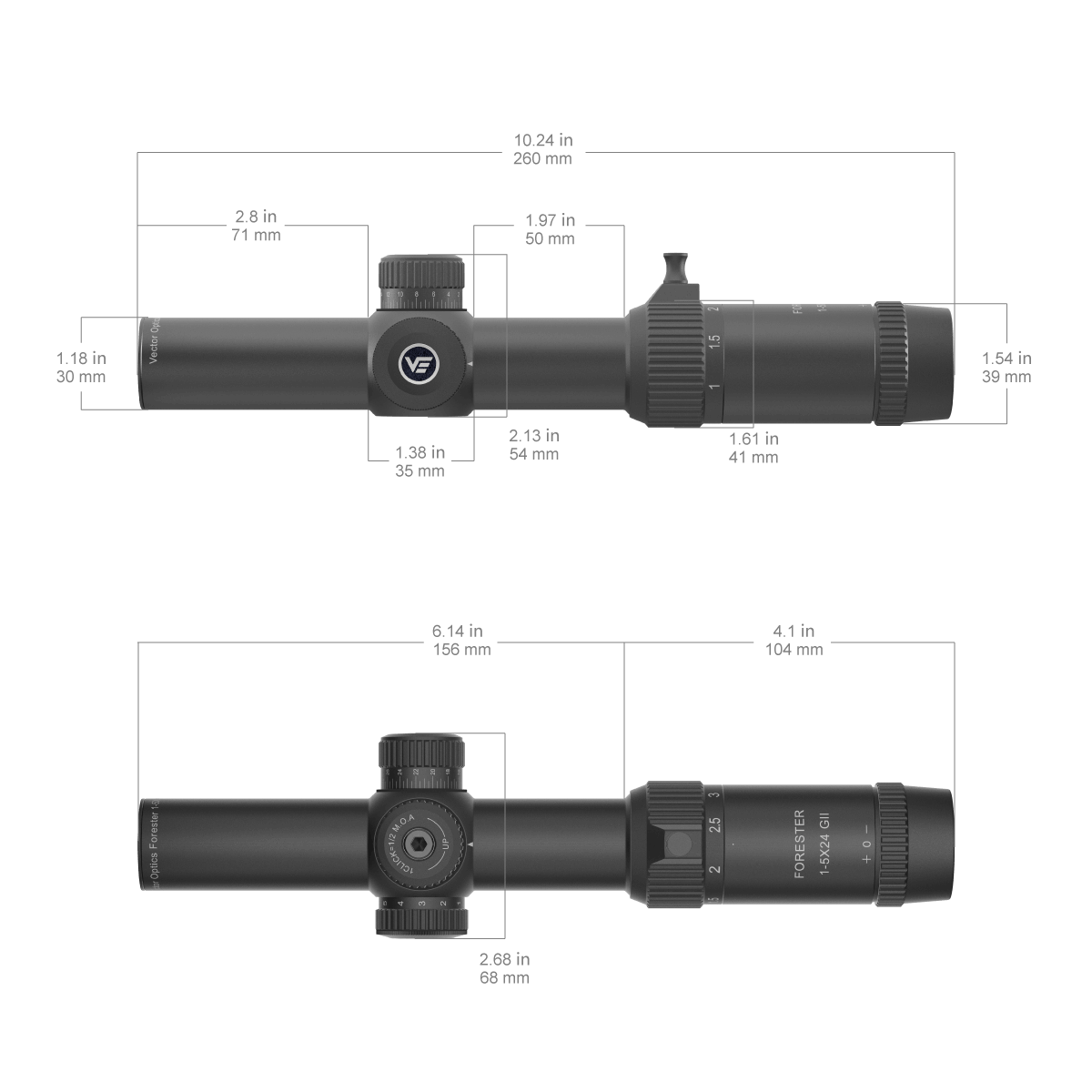 Vector Optics Forester 1-5x24SFP GenII lunette de visée Vector Optics