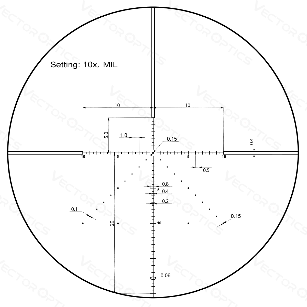 Vector Optics Veyron 10x44 SFP lunette de visée compacte pour carabine Vector Optics