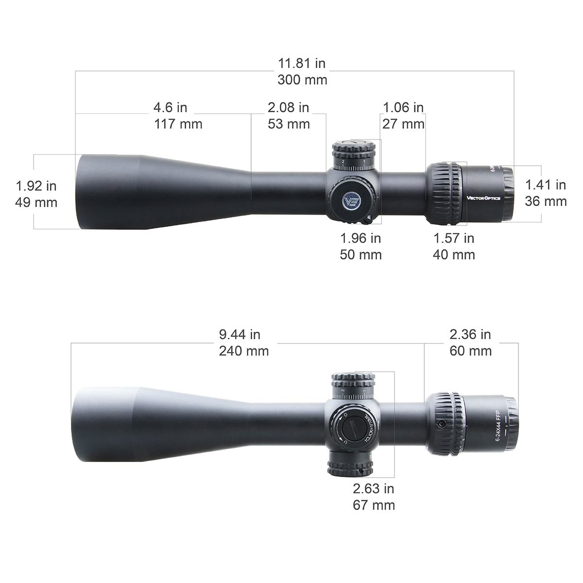 Vector Optics Veyron 6-24x44 FFP richtkijker