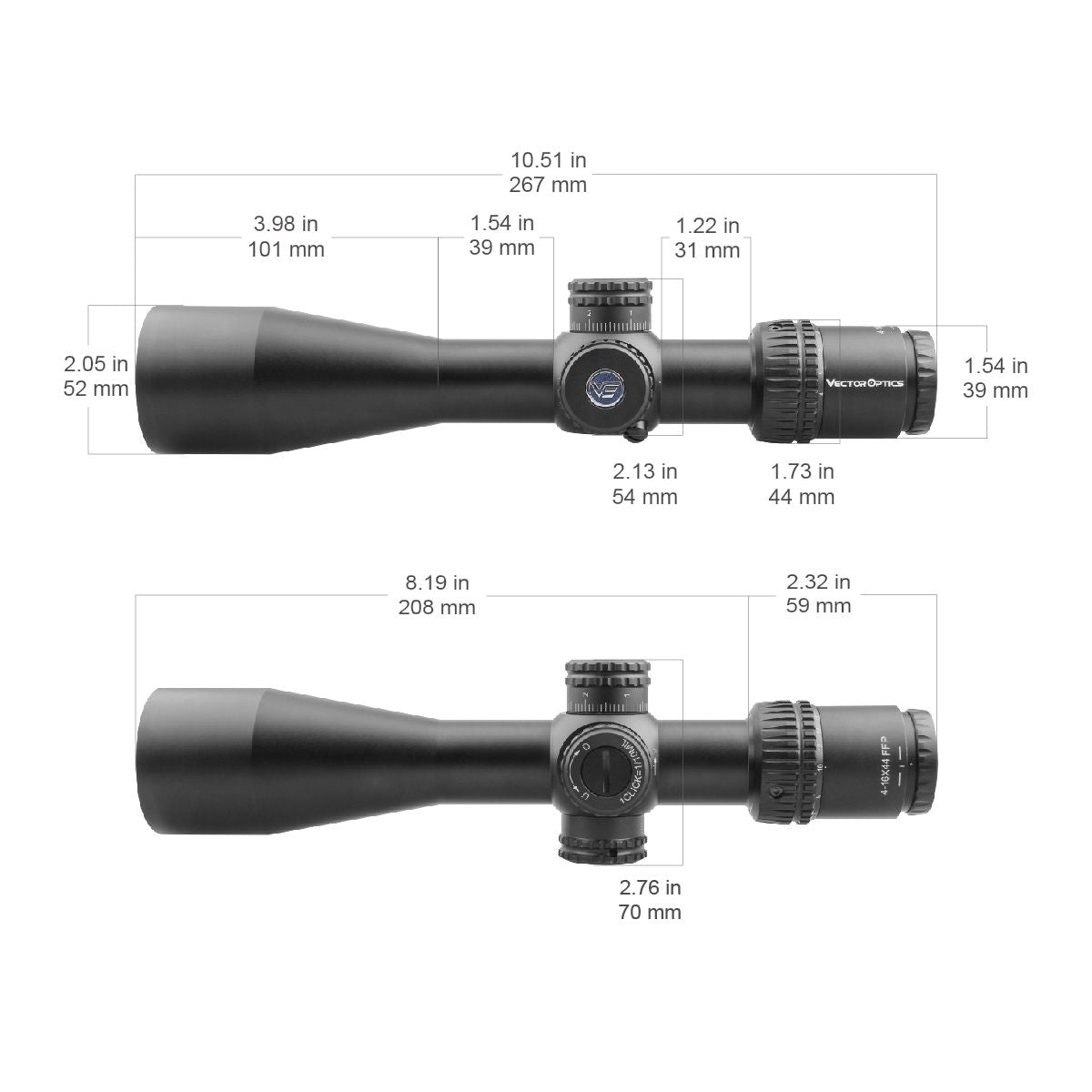 Vector Optics Veyron 4-16x44 FFP richtkijker Vector Optics