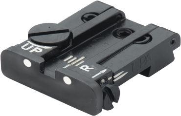 Browning Hi-Power verstelbare keep | witte stippen