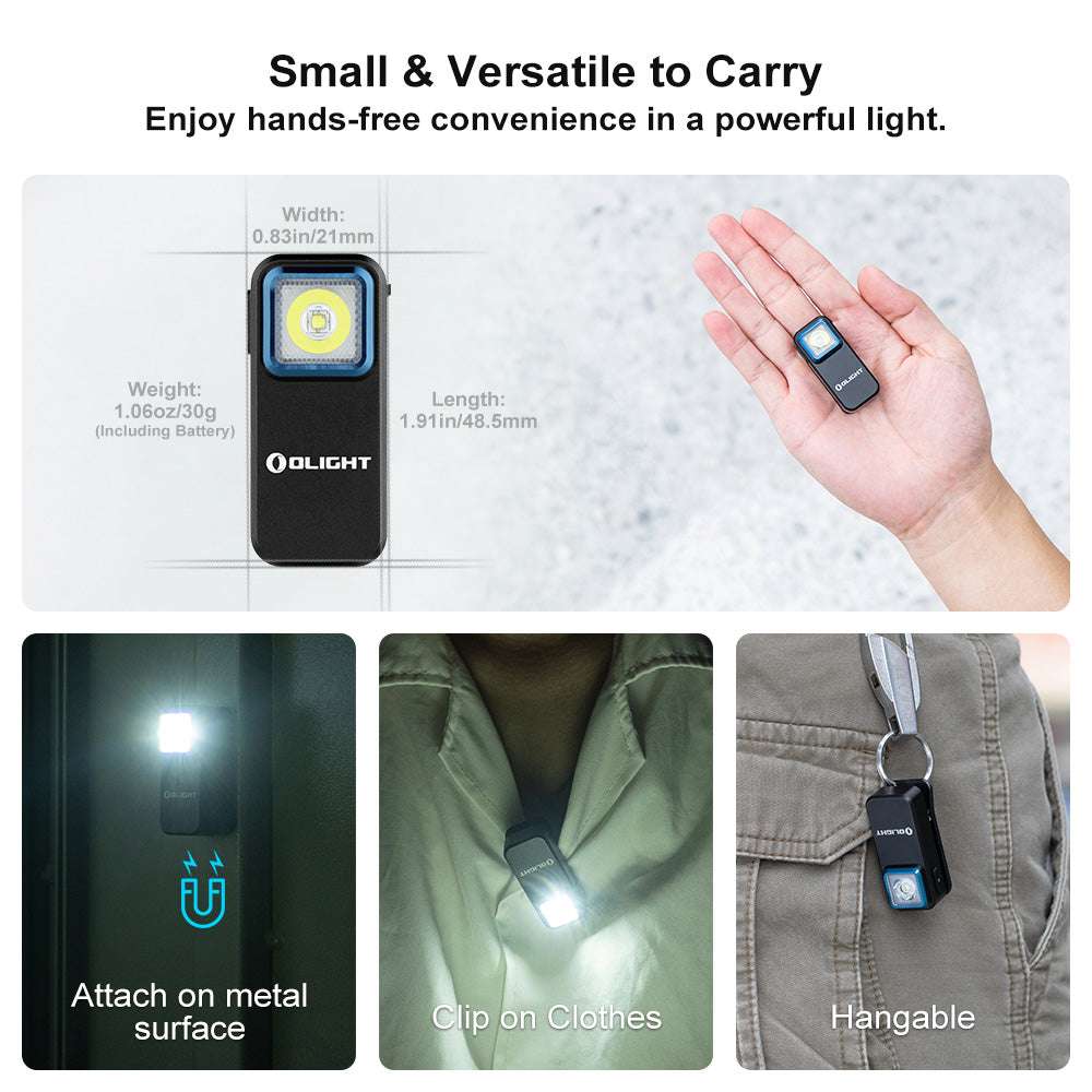 Olight Oclip | oplaadbare EDC cliplamp | 300 lm - Zwart