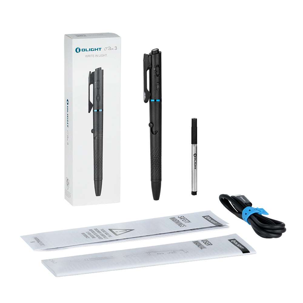 Olight O’Pen 3 | multifunctionele penlight | 120 lm + groene laser - Zwart
