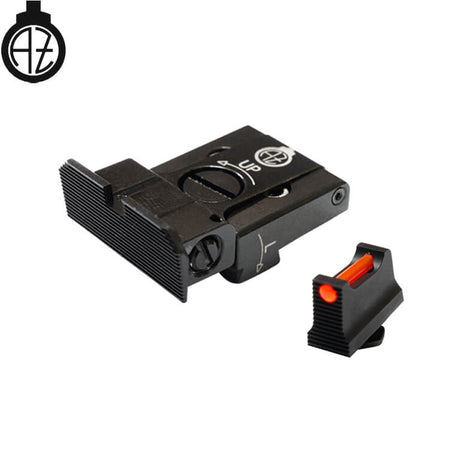 Verstelbare richtmiddelen voor Glock [G17, G19, G26 & other] met fiber optics | type A