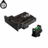 Organes de visée réglables pour Glock [G17 G19 G26 & other] avec fibre optique | type