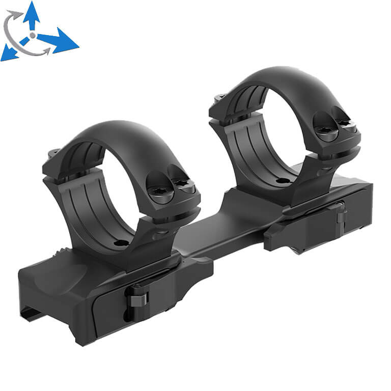 1 pouce anneaux de lunette [25,4mm] | base Picatinny QD Ergo courte 
