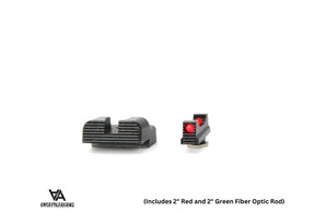 Lage richtmiddelen voor Glock Slimline [G42 G43 G43X G48] | met vezeloptiek