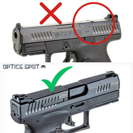 CZ P-10 [P-10C, P-10F, P-10S] montage point rouge | Trijicon RMR empreinte 