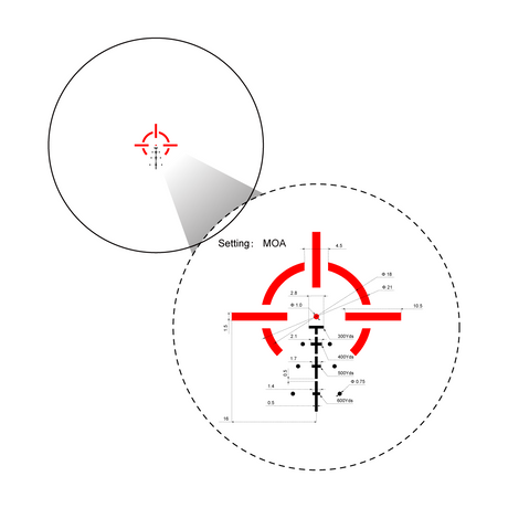 Vector Optics Paragon 3x18 ultra compacte prismakijker voor geweren