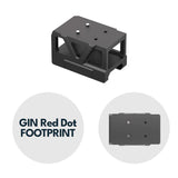 Picatinny montage point rouge avec rehausseur [32 mm] | C-More RTS empreinte