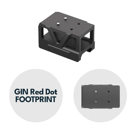 Picatinny montage point rouge avec rehausseur [32 mm] | C-More RTS empreinte