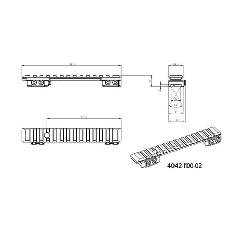Sako 90 Picatinny rail [staal]