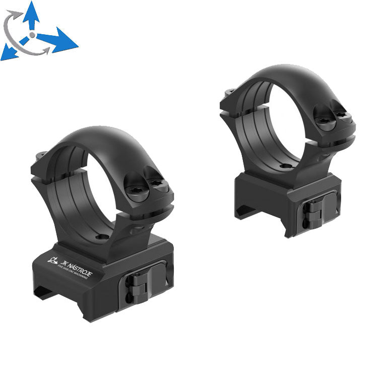 1 pouce anneaux de lunette [25,4mm] | base QD Picatinny en deux parties 