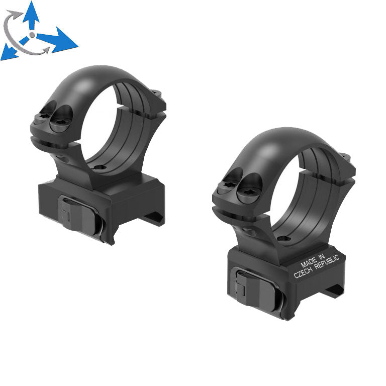 1 pouce anneaux de lunette [25,4mm] | base QD Picatinny en deux parties 