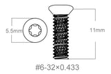 Jeu de vis 3pcs | 6-32x0.433’’ [T10]