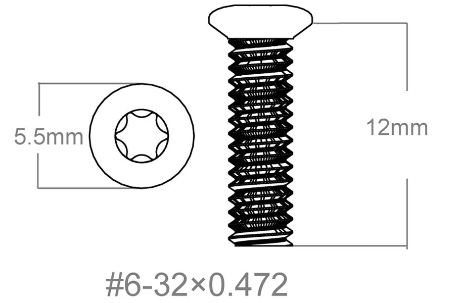 Set schroeven 3st | 6-32x0.472" [T10] 