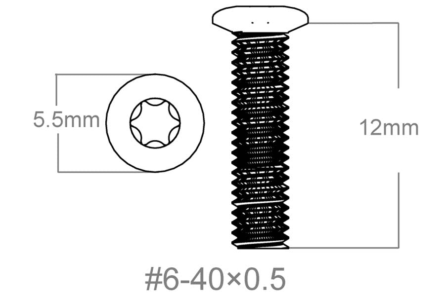 Set schroeven 3st | 6-40x0.5" [T10] 