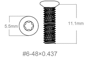 Jeu de vis 3pcs | 6-48x0.437’’ [T10]