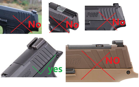 Sig P365 [X & XL] Plaque adaptatrice | Trijicon RMR empreinte