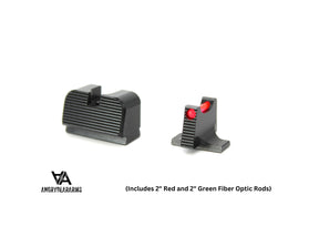 Sig Sauer P220 P226 P229 P320 & P365 Optics Ready hoge sport-richtmiddelen met glasvezel