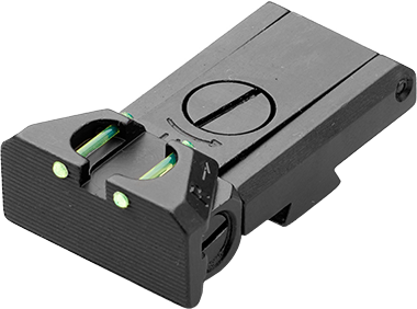 Tanfoglio Match, Stock & Custom viseur arrière entièrement réglable | avec fibres optiques 