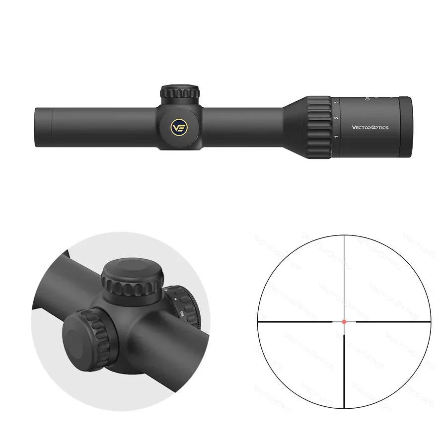 Vector Optics Continental x6 1-6x24 Fiber richtkijker Vector Optics