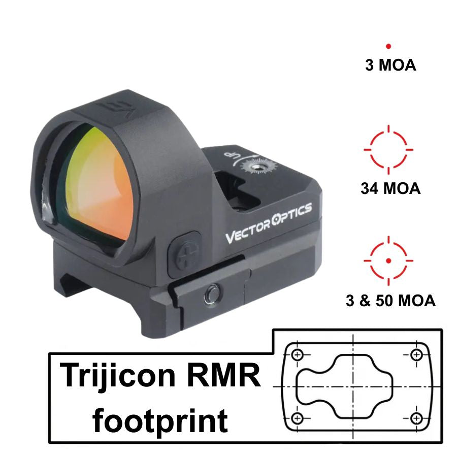 Vector Optics Frenzy 1x22x26 MOS MRS red dot vizier
