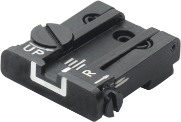 Hausse réglable pour Glock [G17 G19 G26 & other] | white lines