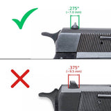 Browning Hi-Power Vigilante adjustable rear sight | white dots