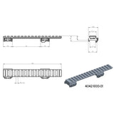 CZ 500 & CZ 557 rail Picatinny | Long
