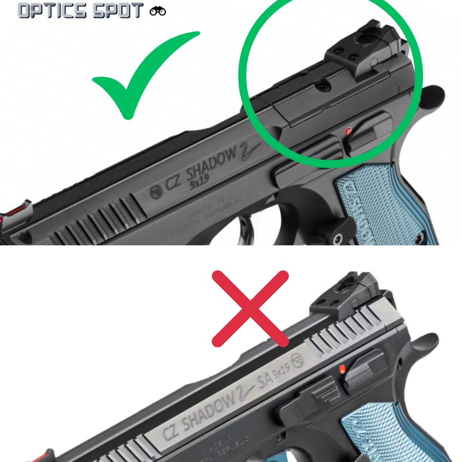 CZ Shadow 2 plaque adaptatrice | Aimpoint A-CUT empreinte