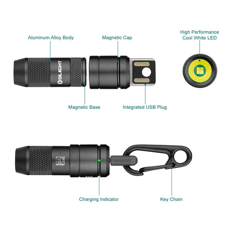 Olight imini 2 | mini oplaadbare sleutelhanger zaklamp | 50 lm