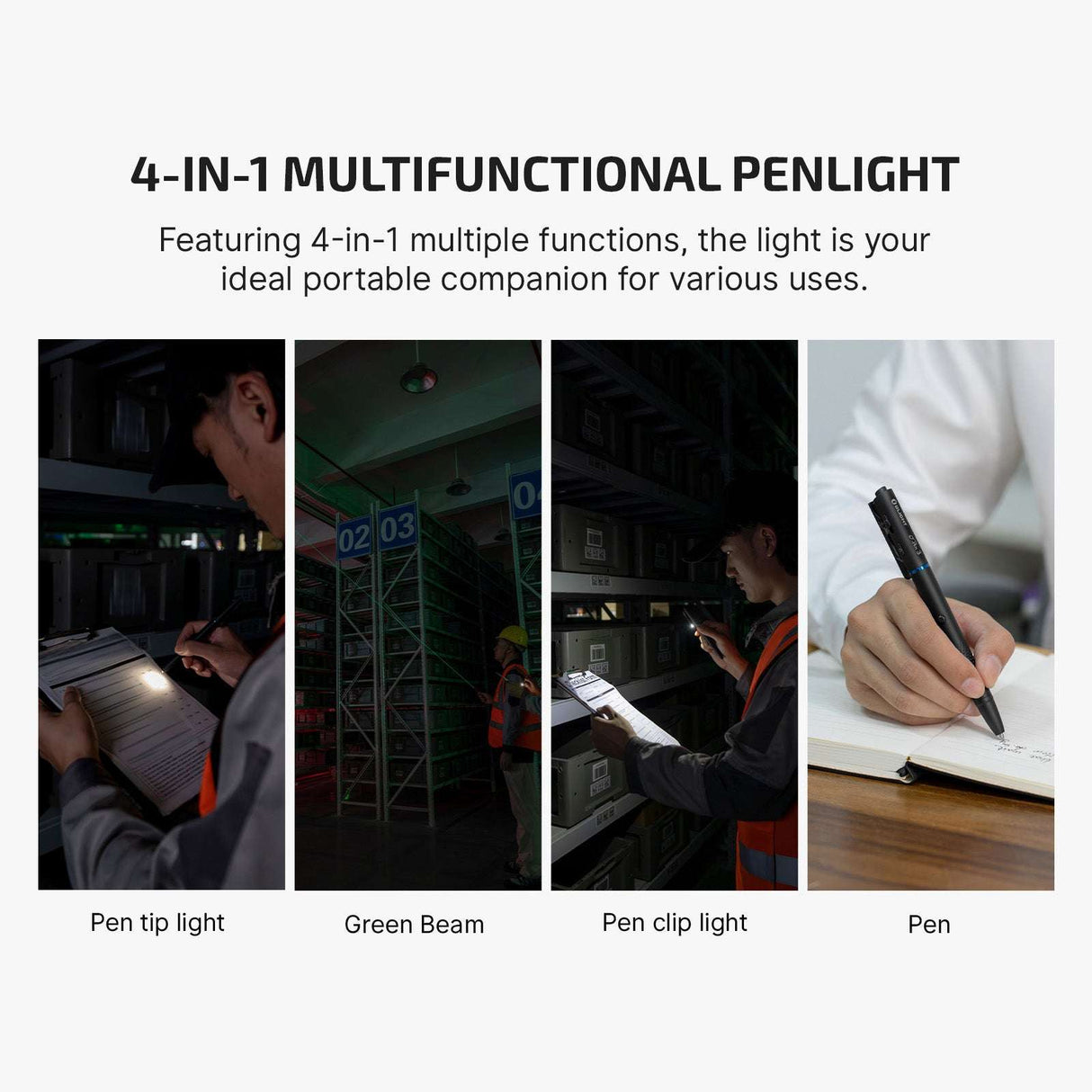Olight O’Pen 3 | multifunctionele penlight | 120 lm + groene laser - Zwart