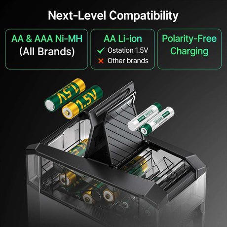 Olight Ostation 2 | chargeur intelligent de piles AA/AAA | 3-en-1