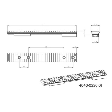Winchester XPR Short Action rail Picatinny [steel]